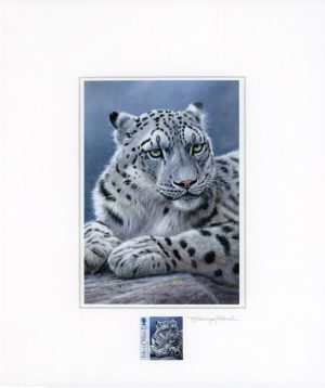 snow leopard stamp