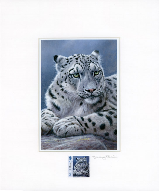 snow leopard stamp